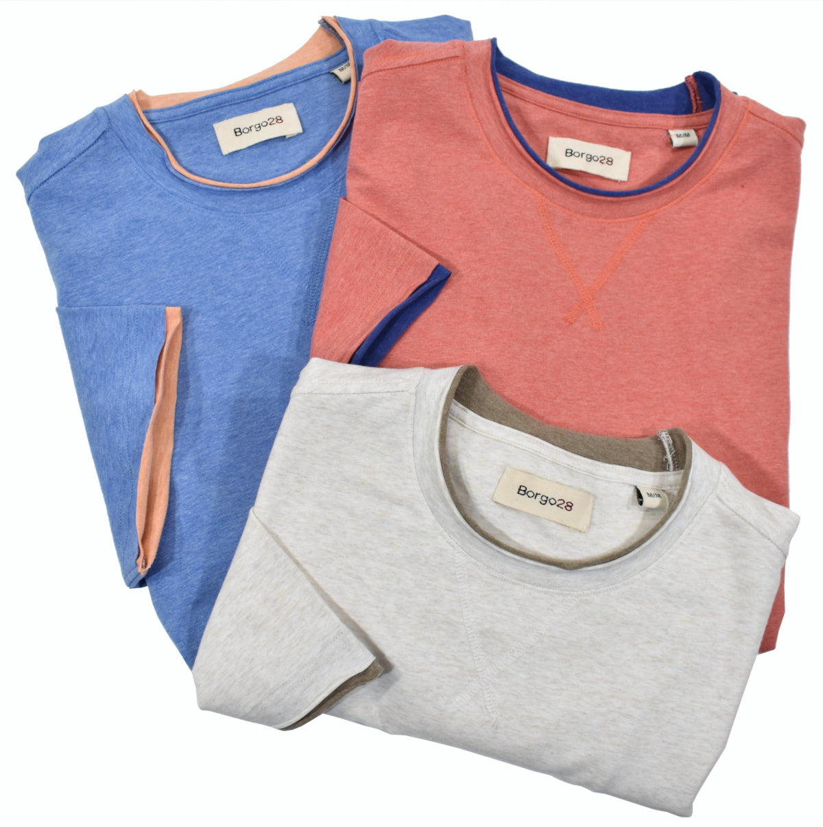 ZBK808 Melange Contrast Tee