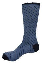 ZJ7264 Indigo Cross Check Marcello Socks