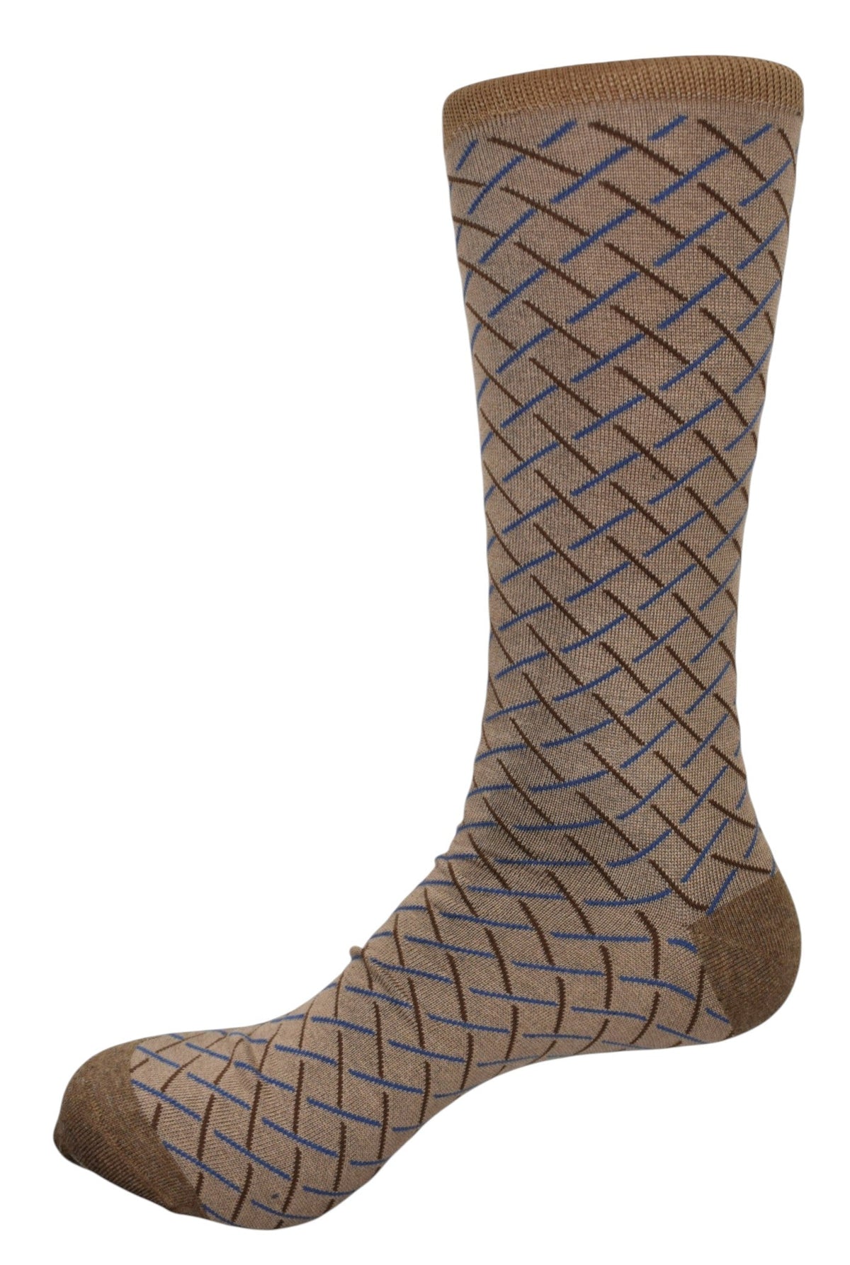 ZJ7264 Tan Cross Check Marcello Sock