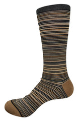 ZJ7267 Marcello Tan Multi Stripe Socks