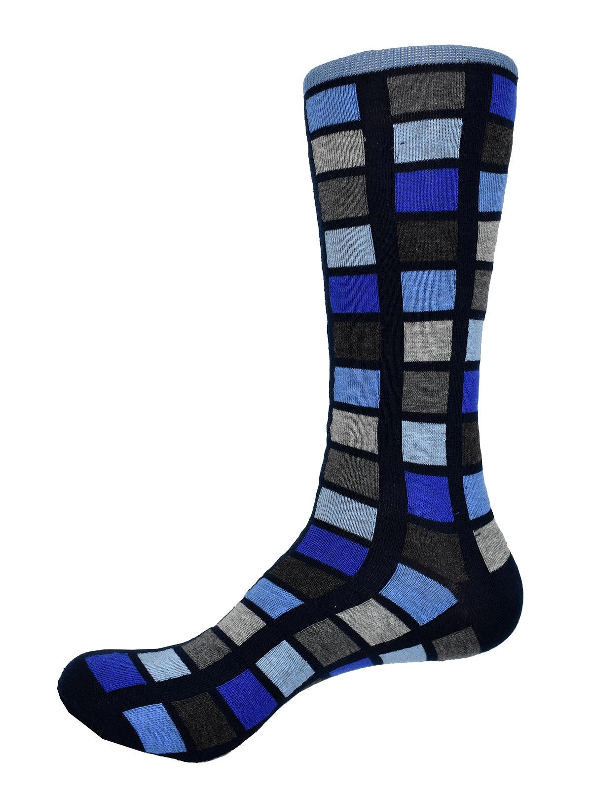 ZJ8011 Navy Grid Sock
