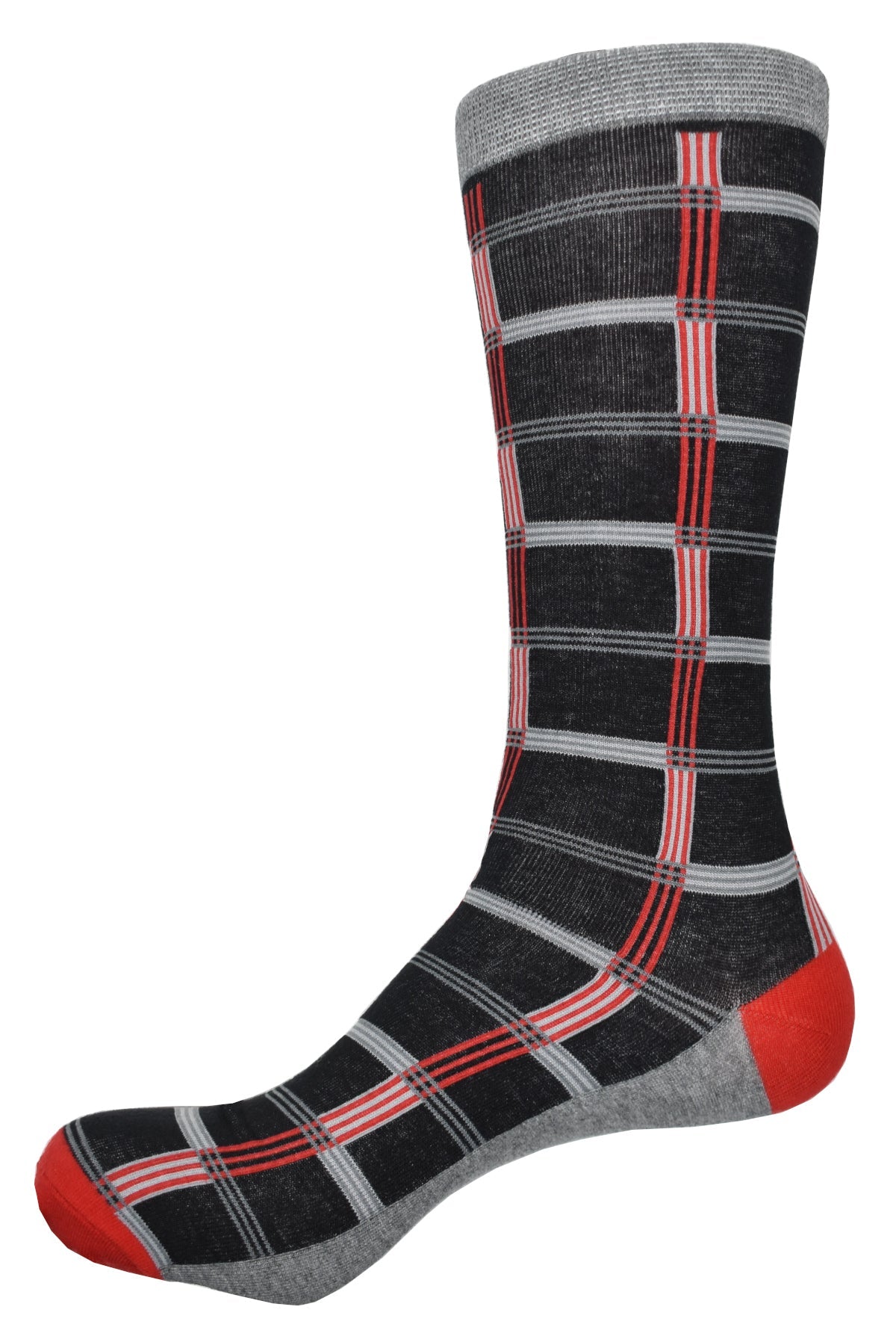 ZJ8063 Racetrack Windowpane Socks