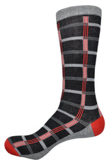 ZJ8063 Racetrack Windowpane Socks