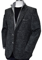 ZL215 Visconti Grey Paisley Traveler Coat