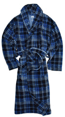 ZM23110 Plush Ocean Plaid Robe
