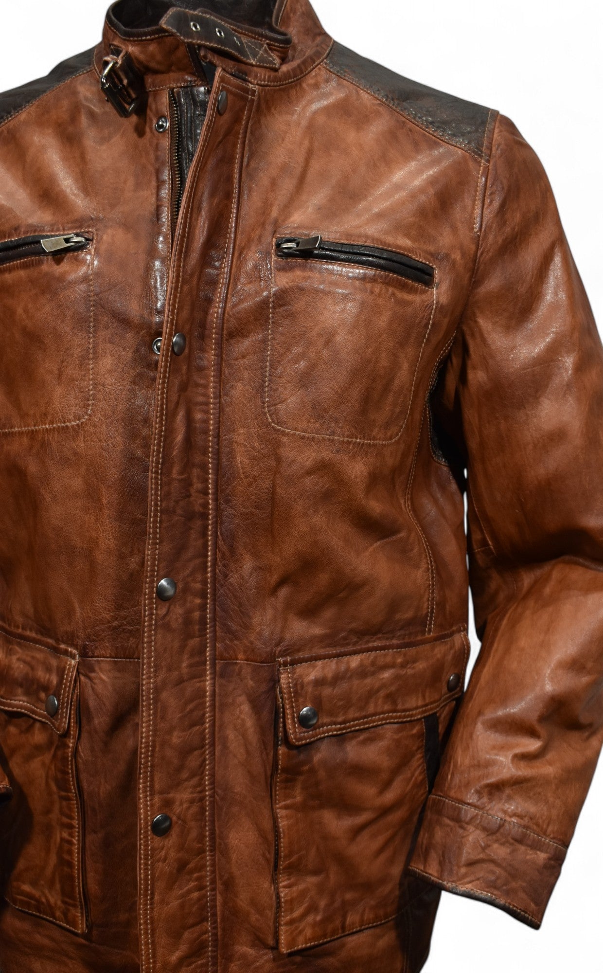 ZM3971 Cognac Engineered Leather
