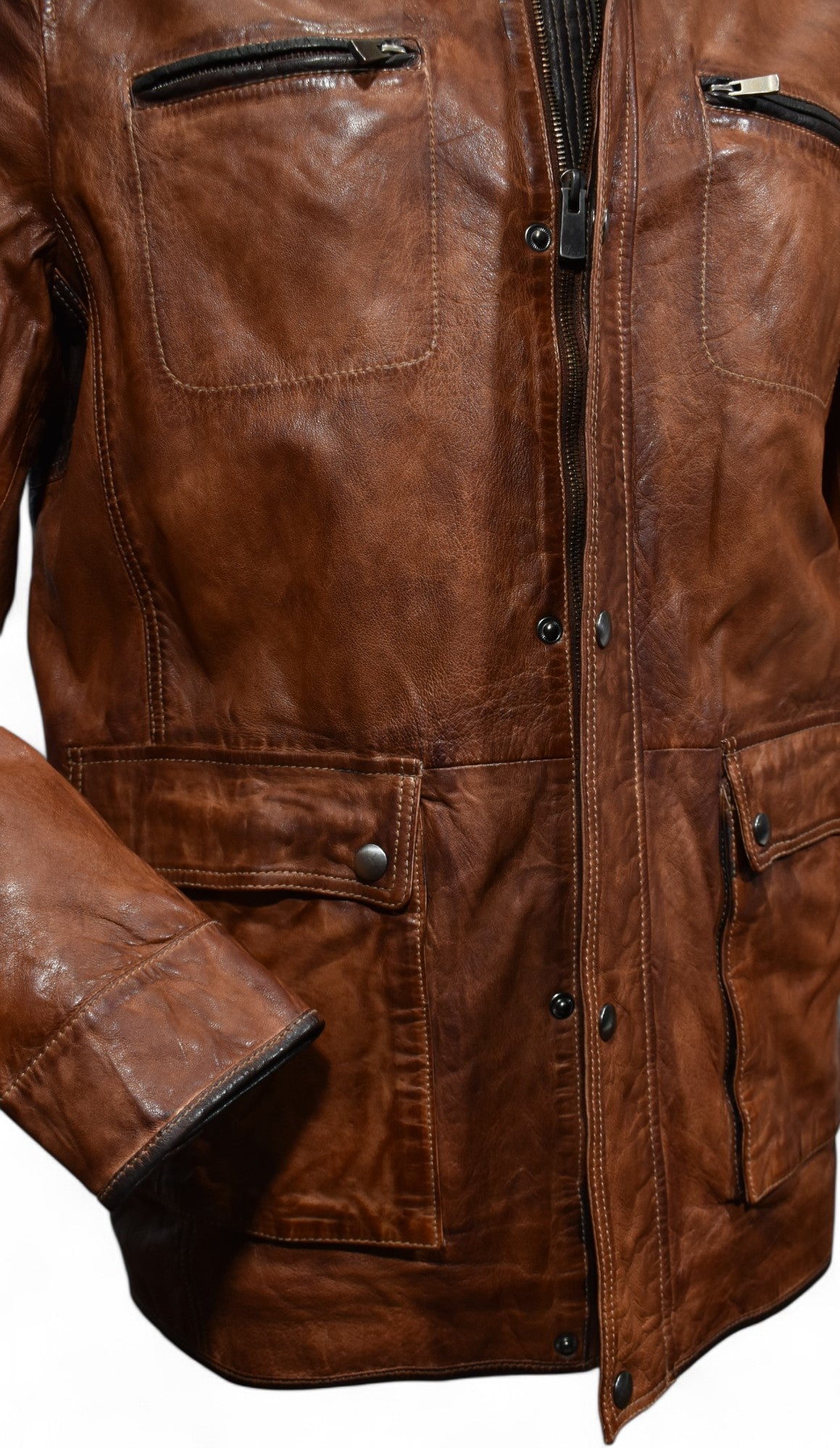 ZM3971 Cognac Engineered Leather