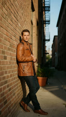 ZM3971 Cognac Engineered Leather