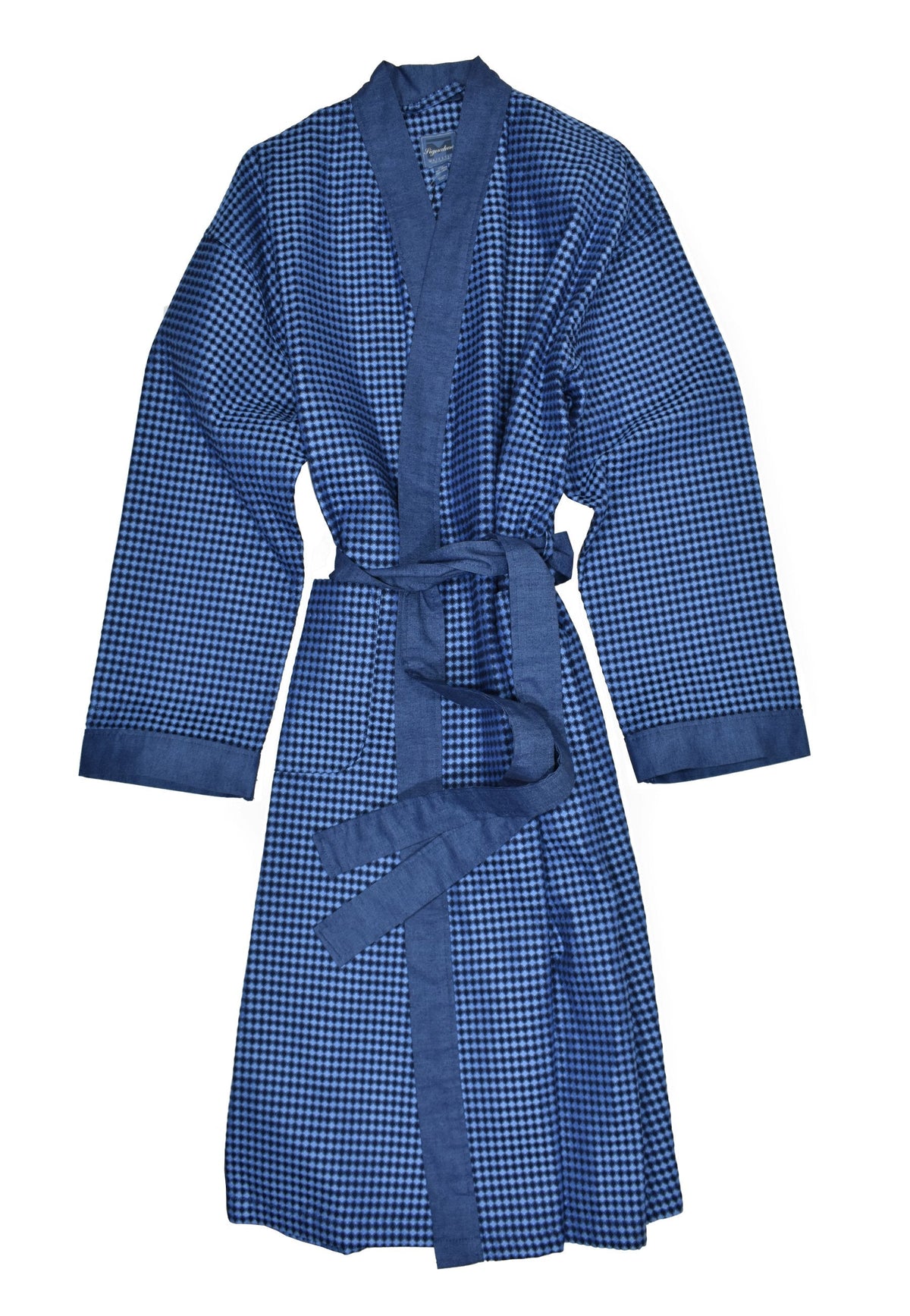 ZM4120R Navy Majestic Diamond Weave Robe