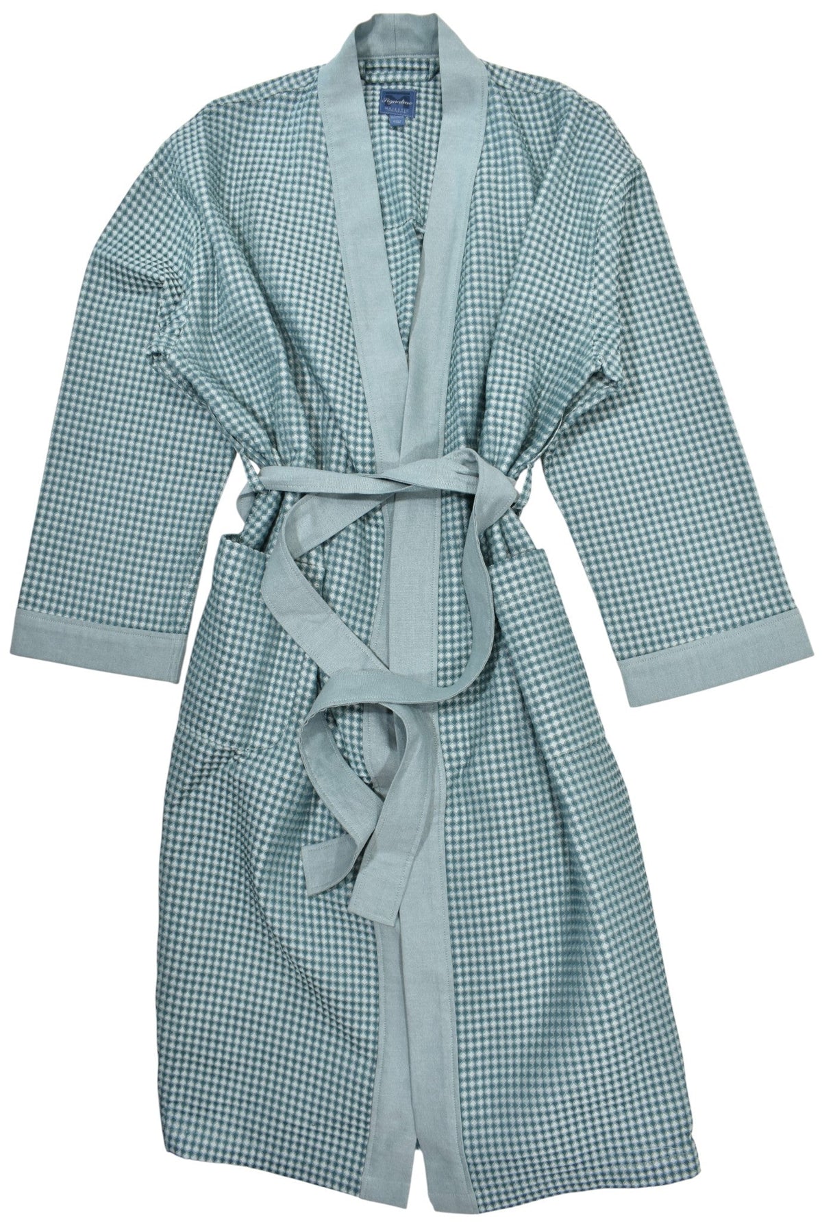 ZM4120R Teal Majestic Diamond Weave Robe