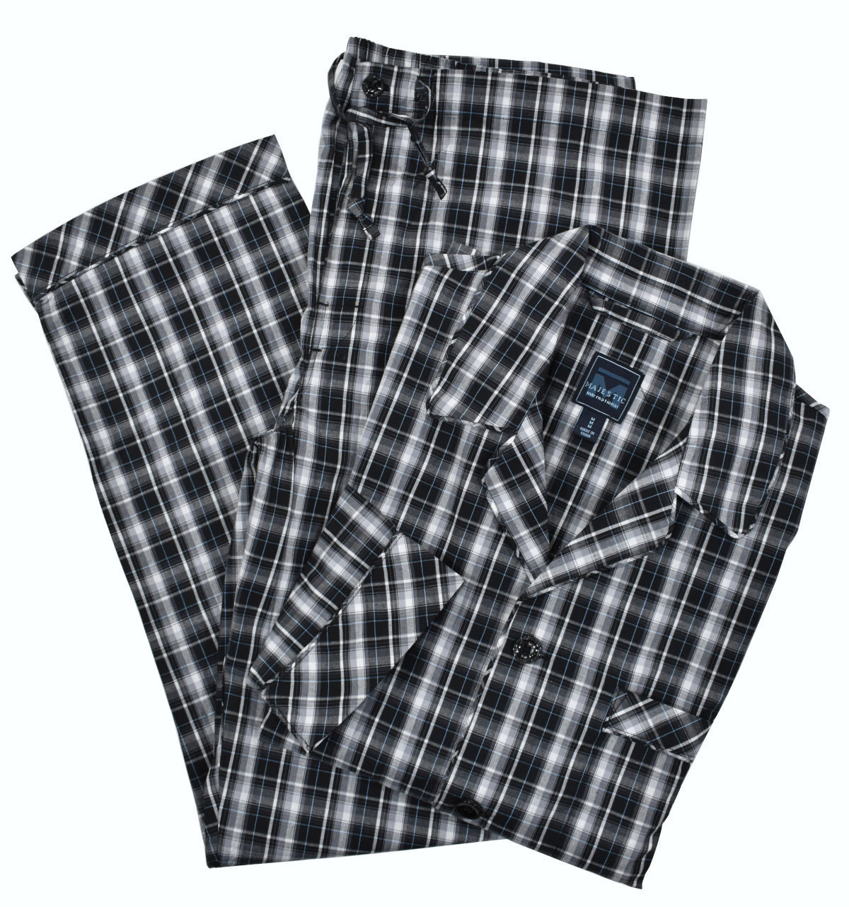 ZM5190 Black Plaid Pajamas