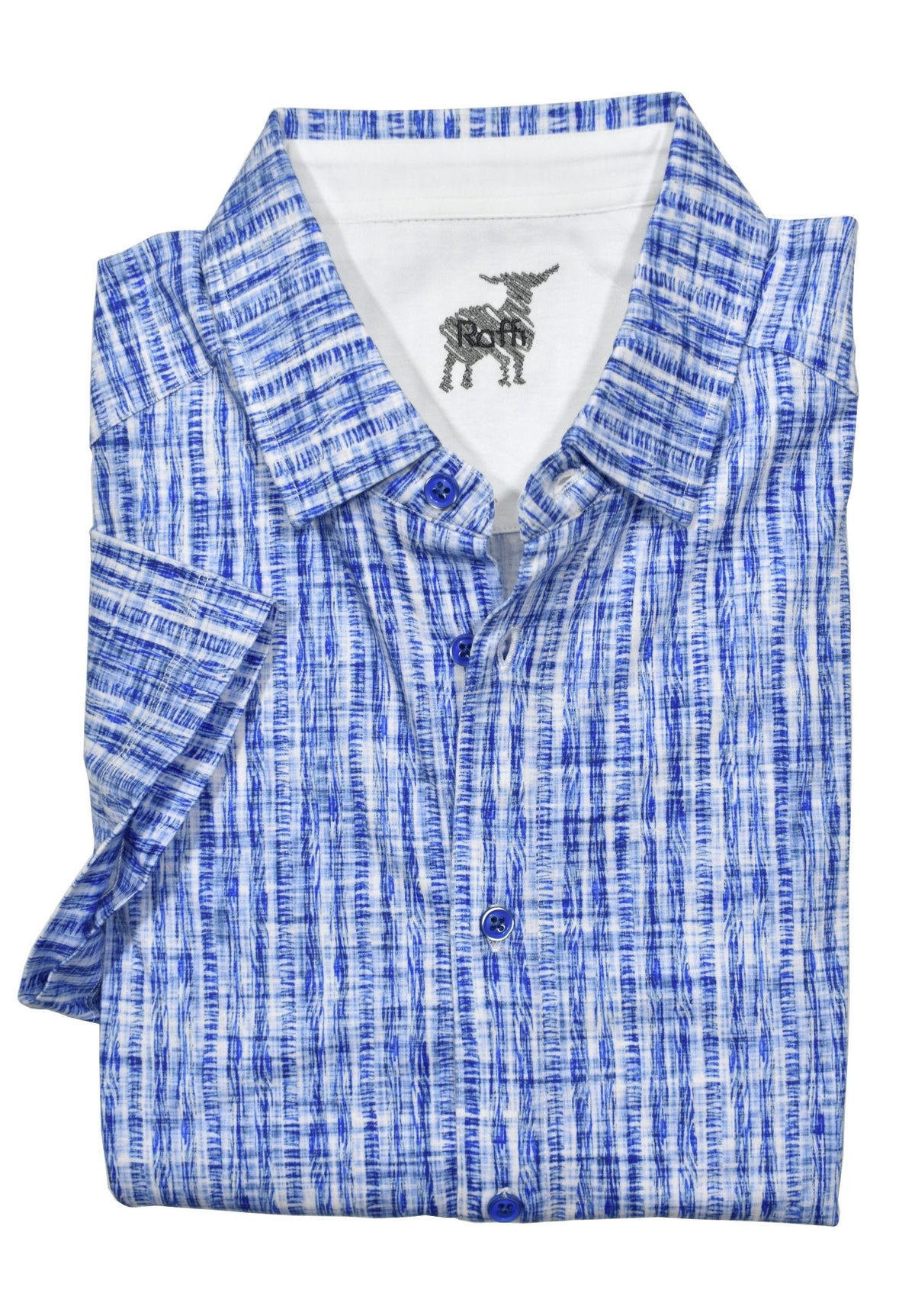 ZR24300 Brushed Plaid Full Button Polo