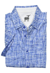 ZR24300 Brushed Plaid Full Button Polo