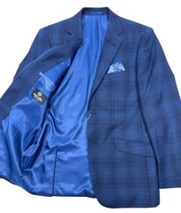 ZR5654 Navy Windowpane Sport Coat