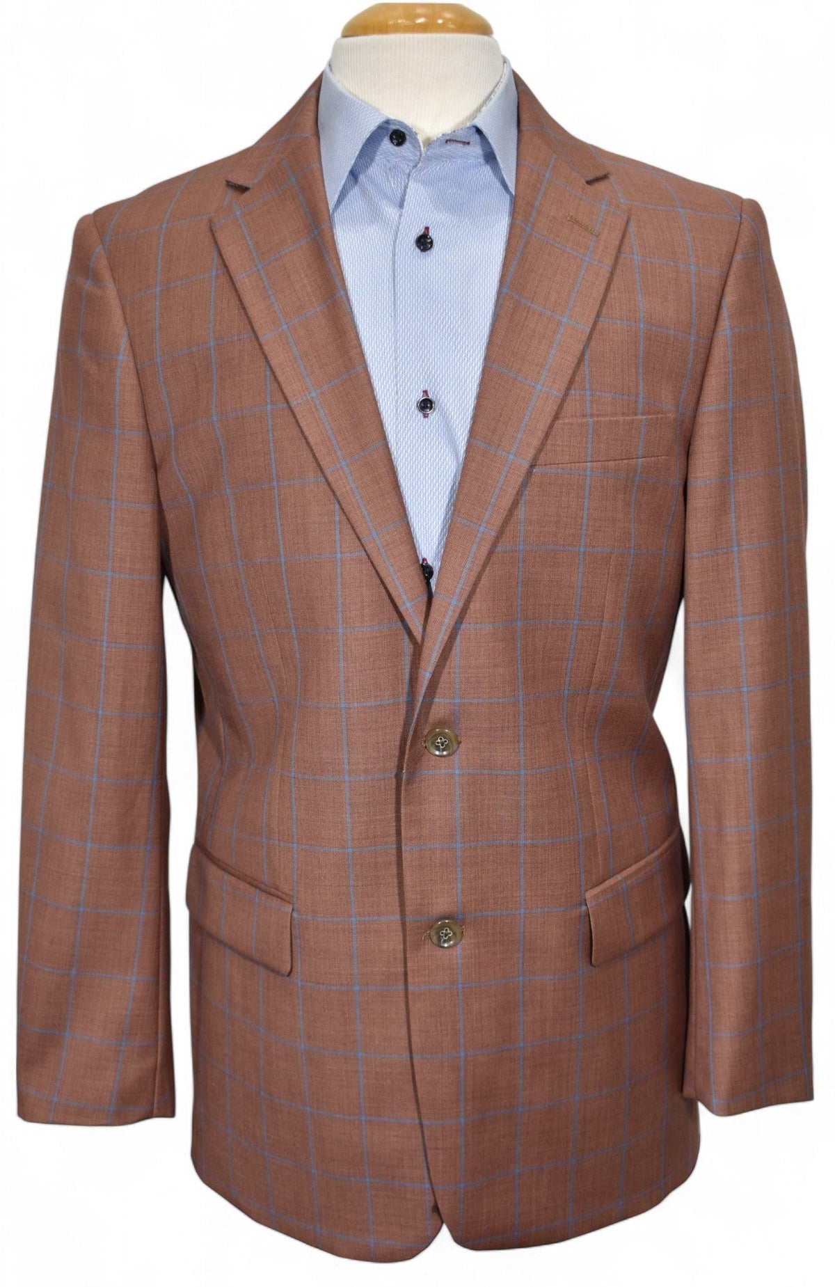ZR5655 Marcello Rust Windowpane Sport Coat