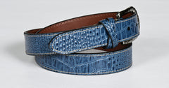ZT56302 Indigo Stamped Gator