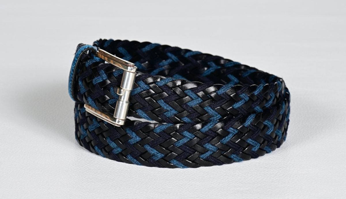 ZT60040 Black-Navy Chevron Weave