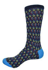 ZV1493 Denim 3D Block Sock