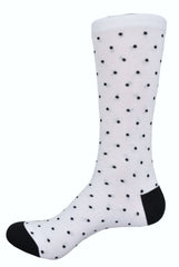 ZV1550W White Sock Black Dot