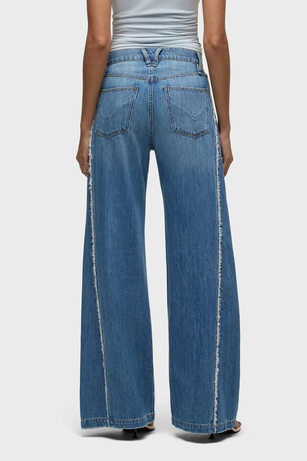 Jodie Loose Fit Wide Leg w/ Frayed Seams