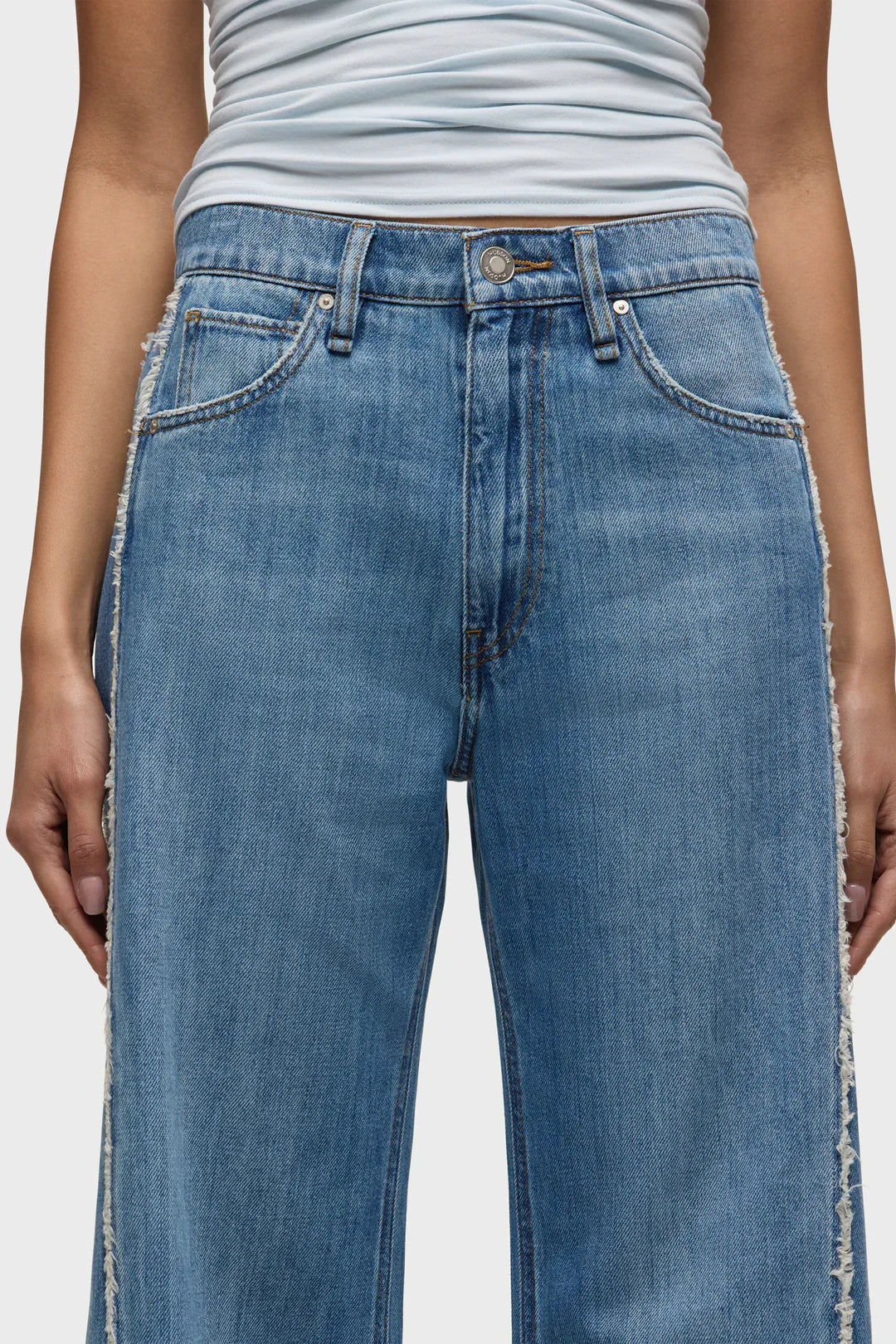 Jodie Loose Fit Wide Leg w/ Frayed Seams