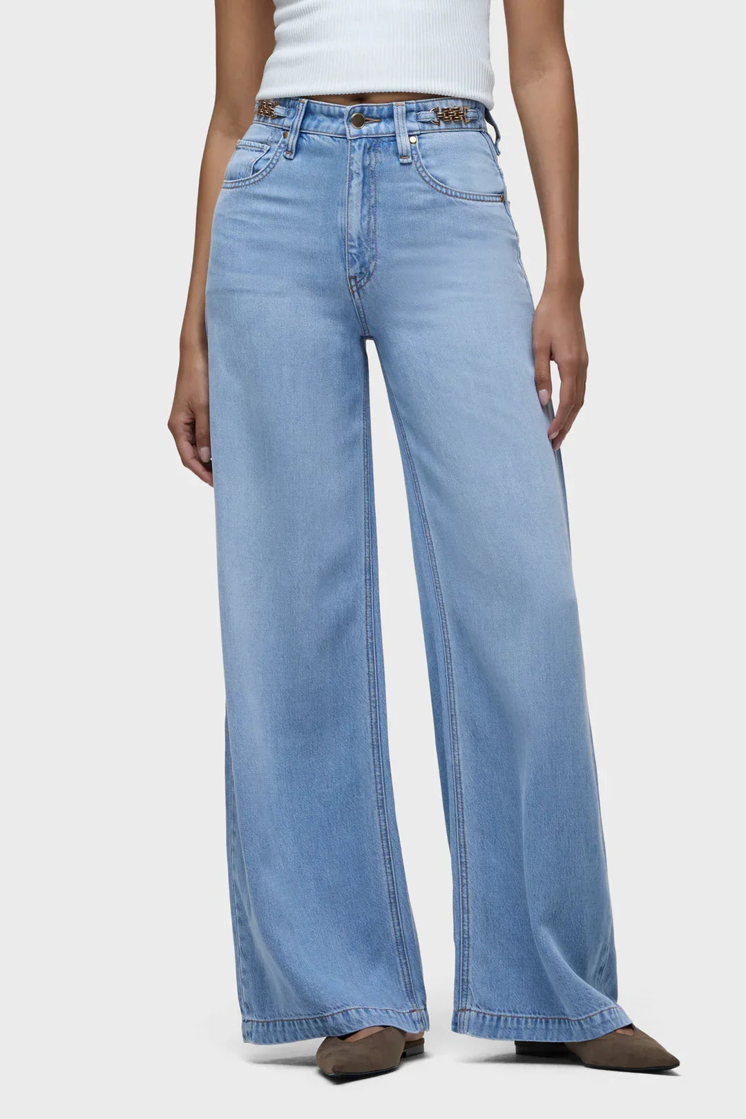 James High Rise Wide Leg w/ Accent Hardware