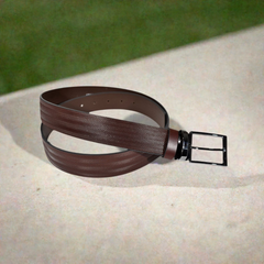 B25 Brown Herringbone Belt