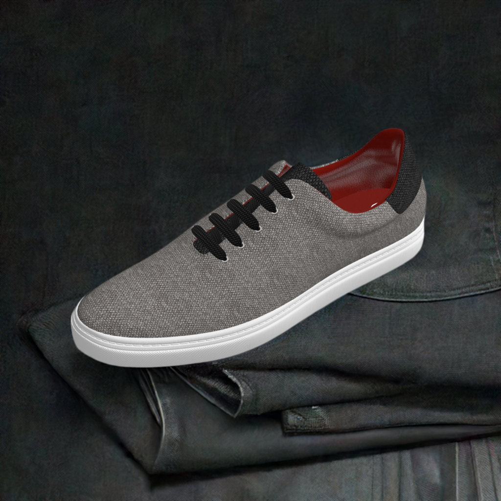 S135 Gray Linen Shoe