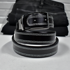 B11 Marcello Men's Leather Contrast Stitch Belt