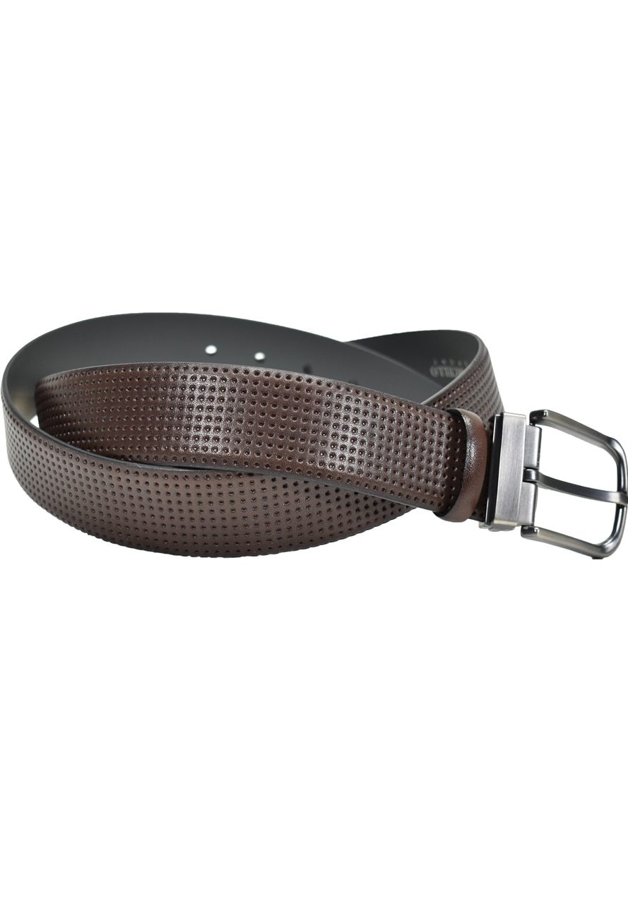 B10 Marcello Classic Perforated Leather Men's Belt