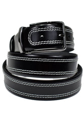 B11 Marcello Men's Leather Contrast Stitch Belt