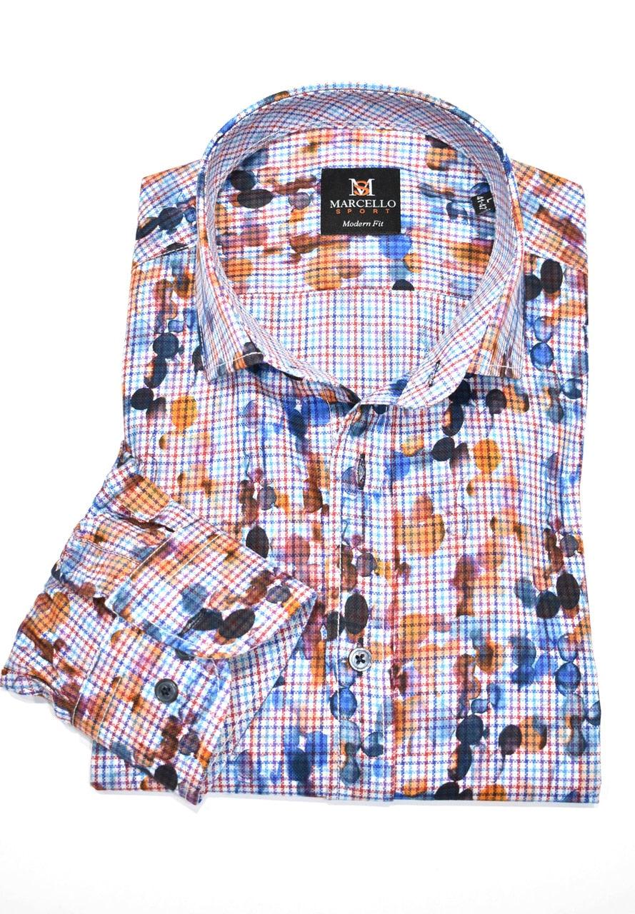 W669 Glicky Water Colors Mens Shirt