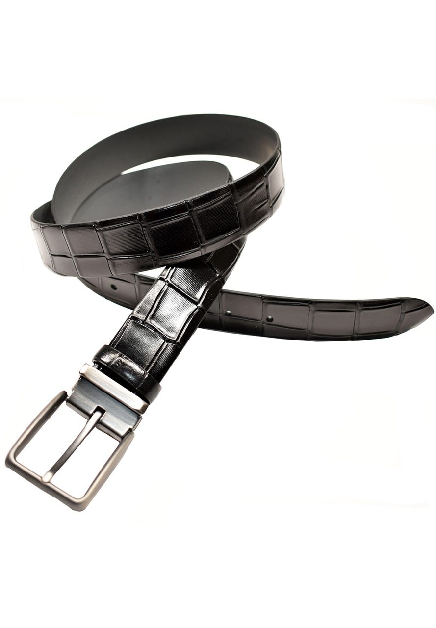 B06 Marcello Men's Embossed Croc Belt
