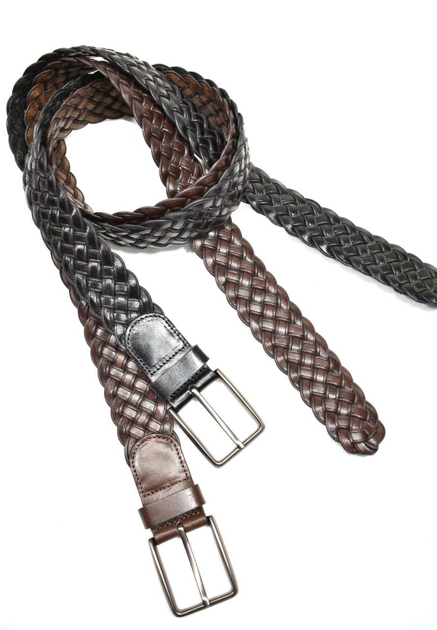 B07 Leather Braid Men's Belt