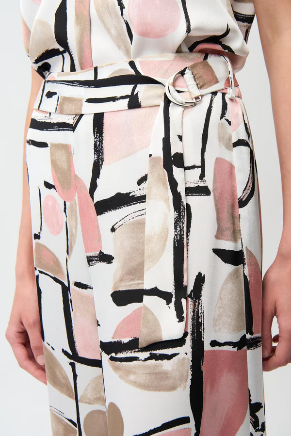 Wide Leg Abstract Trouser